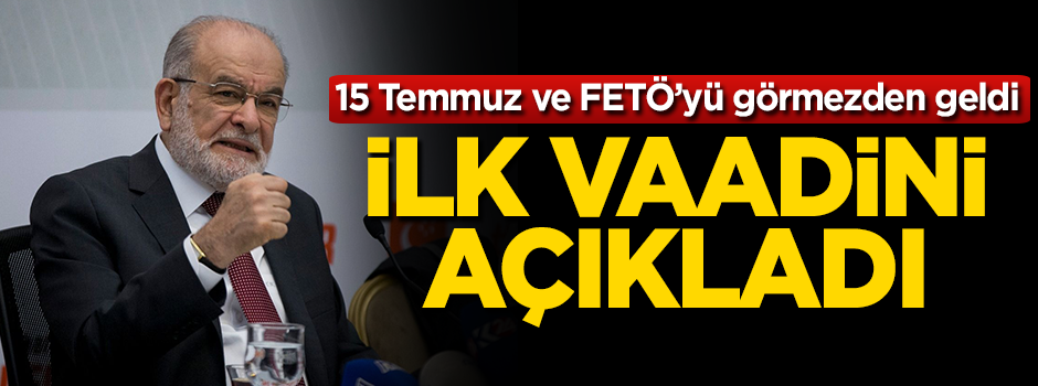 Karamollaoğlu ilk vaadini açıkladı