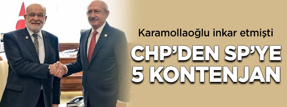 Karamollaoğlu inkar etmişti, CHP'den 5 kontenjan çıktı!