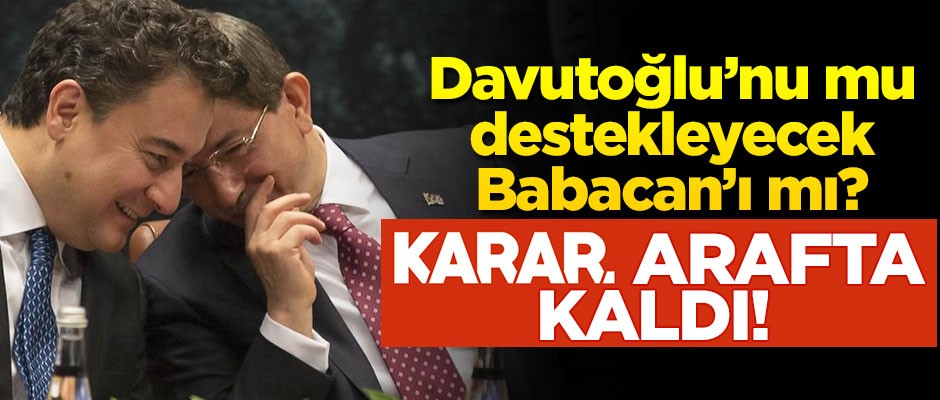 Karar gazetesi arafta kaldı! Babacan’ı mı destekleyecekler, Davutoğlu’nu mu?