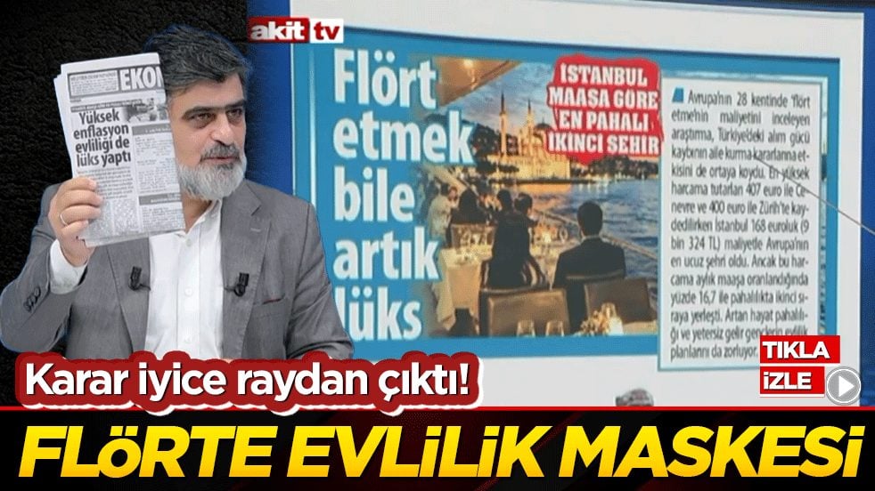 Karar iyice raydan çıktı! Flörte evlilik maskesi