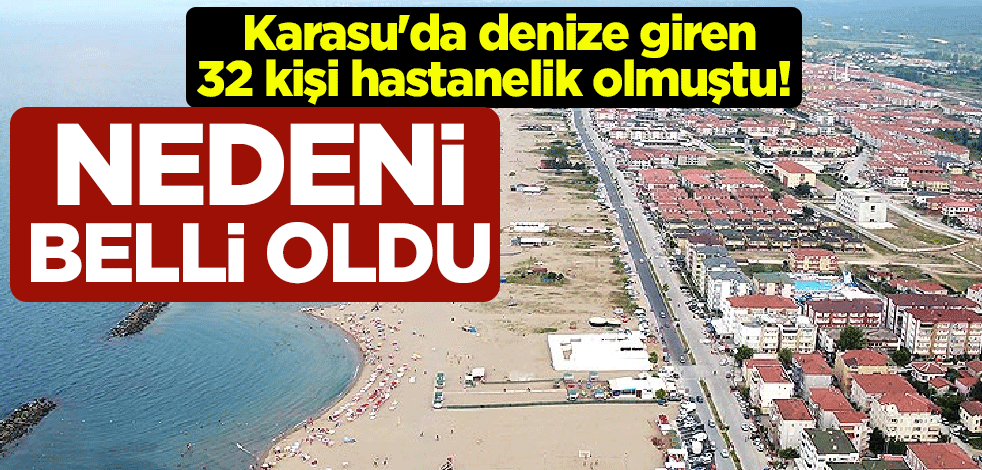 Karasu'da denize giren 32 kişi hastanelik olmuştu! Nedeni belli oldu