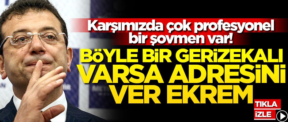 Karşımızda çok profesyonel bir şovmen var! Böyle bir gerizekalı varsa adresini ver Ekrem