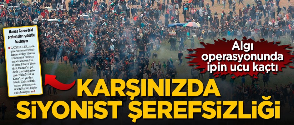 Karşınızda, Siyonist şerefsizliği! Algı operasyonunda ipin ucu iyice kaçtı