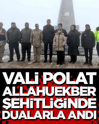 Vali Polat Allahuekber Şehitliğinde dualarla andı