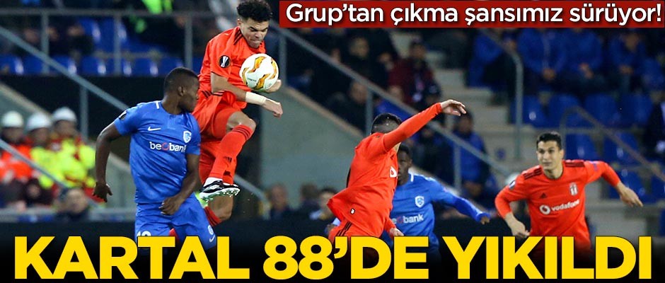 Kartal 88'de yıkıldı