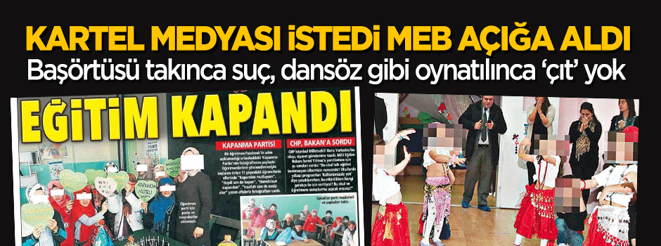 Kartel çarpıttı ‘MEB’ açığa aldı