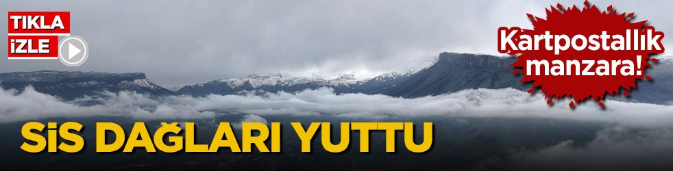 Kartpostallık manzara! Sis dağları yuttu