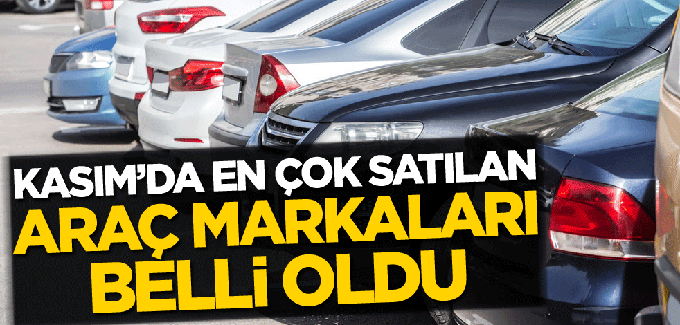 Kasım'da en çok satılan araç markaları belli oldu