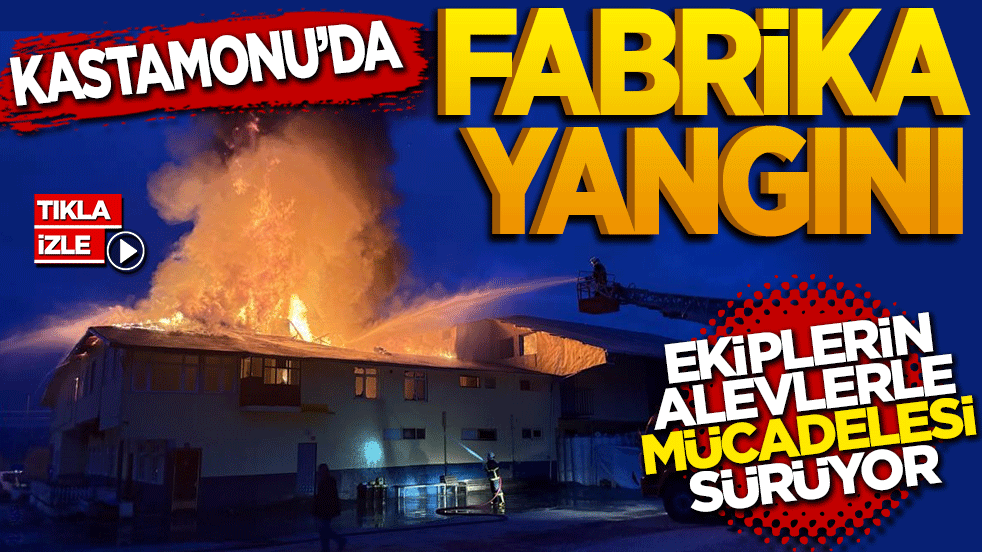 Kastamonu’da fabrika yangını: Ekiplerin alevlerle mücadelesi sürüyor