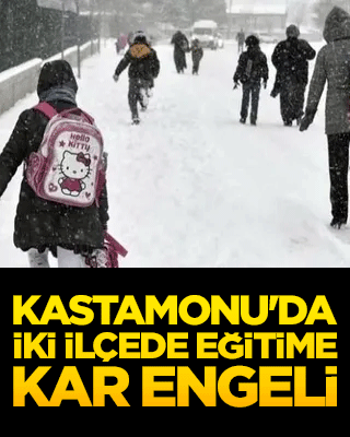Kastamonu'da iki ilçede eğitime kar engeli: Öğrencilere tatil müjdesi geldi