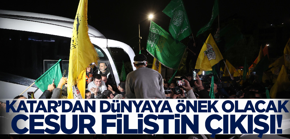 Katar'dan tüm dünyaya örnek olacak cesur Filistin çıkışı!