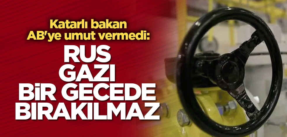 Katarlı bakan AB'ye umut vermedi: Rus gazından bir gecede vazgeçemezsiniz