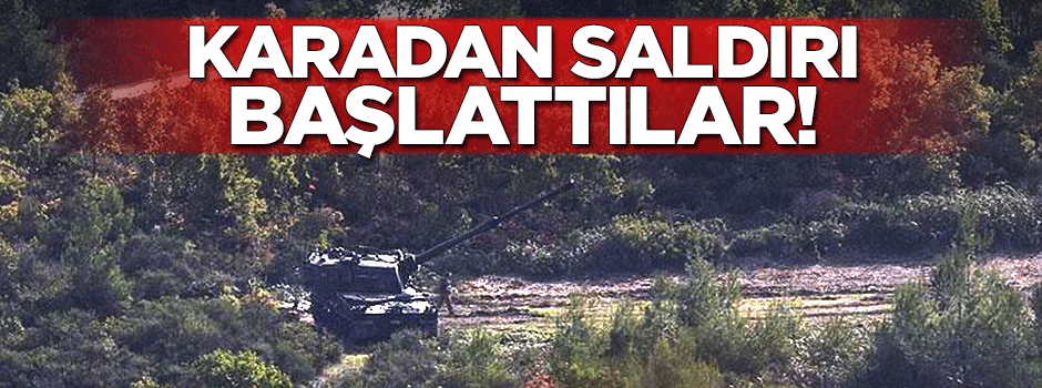 Katil Esad'ın birlikleri Türkmendağı'na karadan saldırı başlattı