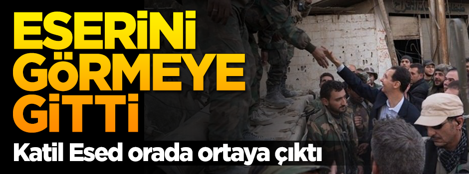 Katil Esed Doğu Guta'da katliam yapan eli kanlı askerlerini ziyaret etti