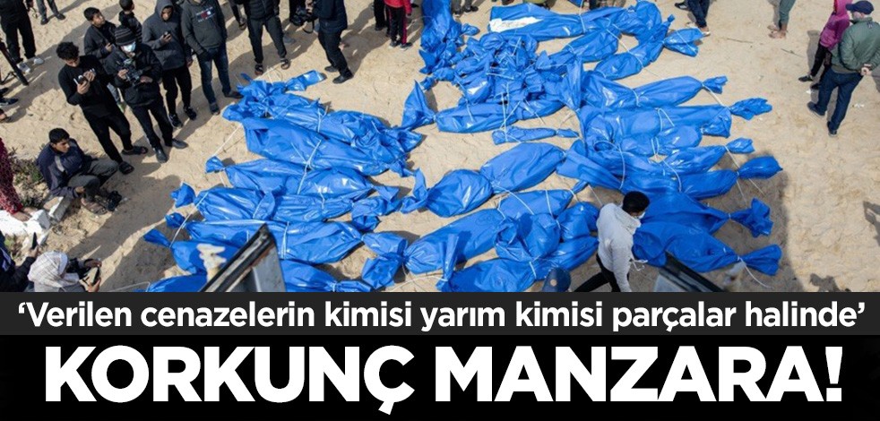 Katil İsrail 100 Filistinlinin cenazesini teslim etti! Kimisi yarım kimisi parçalar halinde...