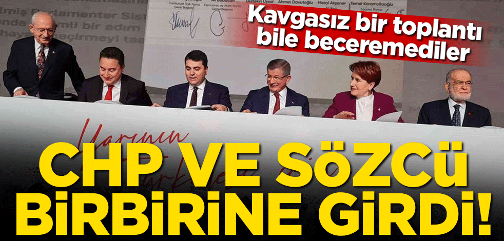 Kavgasız bir toplantı bile beceremediler! CHP ve Sözcü birbirine girdi
