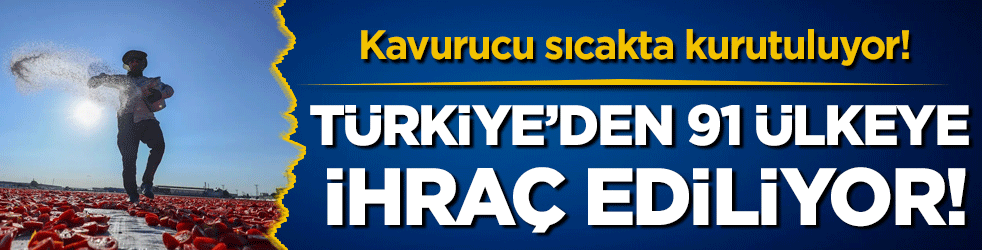 Kavurucu güneşte bekletiliyor! 91 ülkeye ihraç ediliyor! 