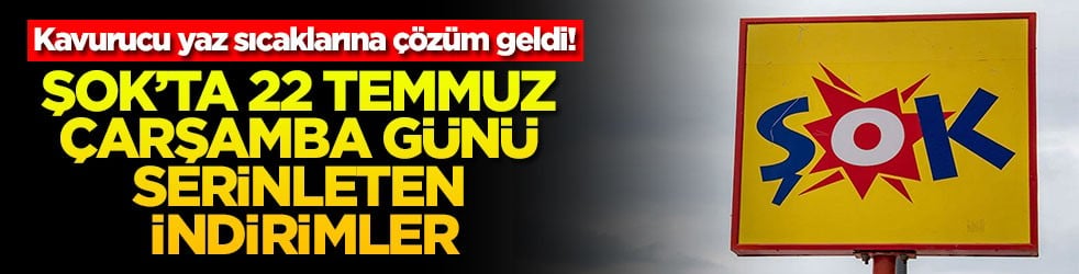 Kavurucu yaz sıcaklarına çözüm geldi! ŞOK'ta 22 Temmuz Çarşamba günü serinleten indirimler