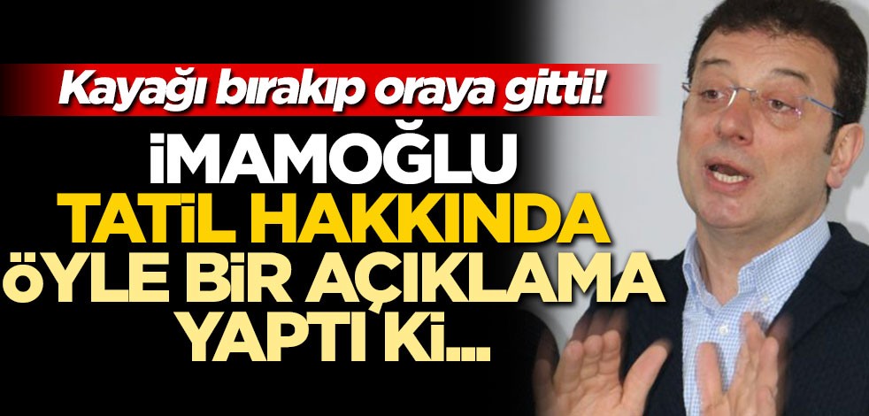 Kayağı bırakıp oraya gitti! İmamoğlu tatil konusunda öyle bir açıklama yaptı ki...
