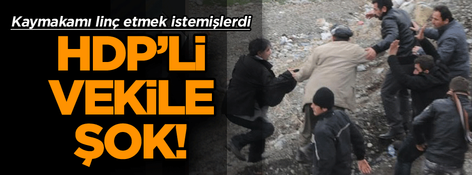 Kaymakama linç girişimi ile ilgili HDP’li vekile şok!