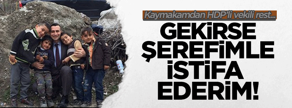 Kaymakamdan HDP'li vekile rest: Gerekirse istifa ederim asla boyun eğmem