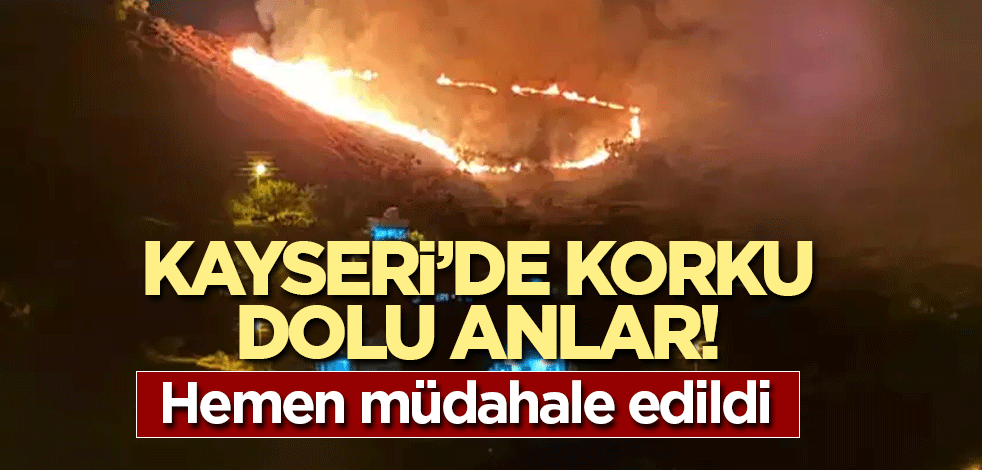 Kayseri'de korku dolu anlar! Hemen müdahale edildi