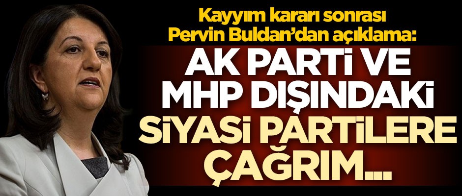 Kayyım kararı sonrası Pervin Buldan'dan açıklama: AK Parti ve MHP dışındaki partilere çağrım...
