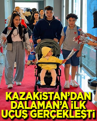 Kazakistan’dan Dalaman’a ilk uçuş gerçekleştirildi