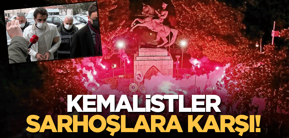 Kemalistler sarhoşlara karşı! Onur Anıtı'na saygı nöbeti sona erdi