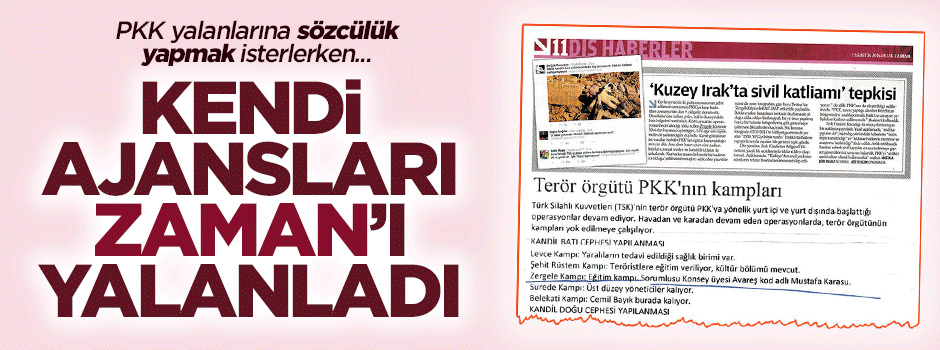 Kendi ajansları Zaman’ı yalanladı