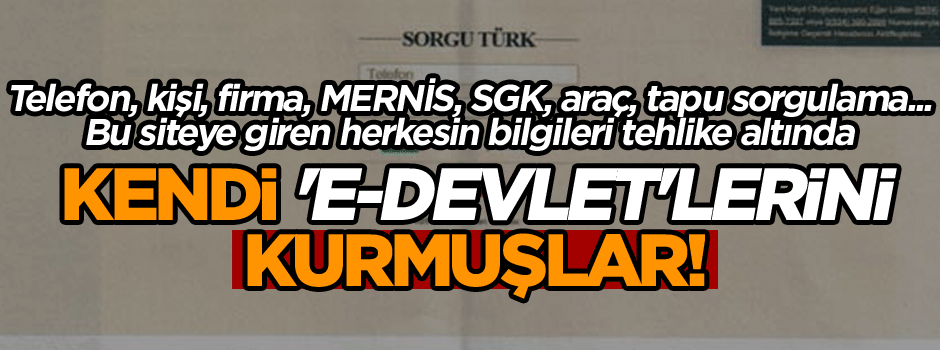 Kendi 'e-Devlet'lerini kurmuşlar!