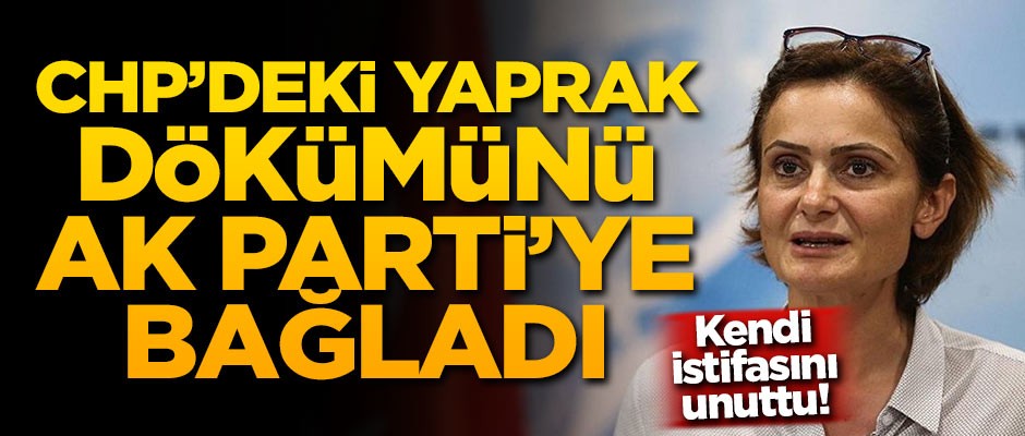 Kendi istifasını unuttu! CHP'deki yaprak dökümünü AK Parti'ye bağladı