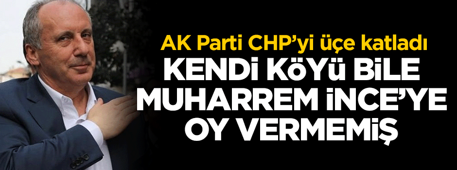 Kendi köyü Muharrem İnce'ye oy vermemiş