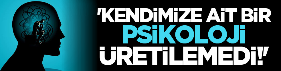 'Kendimize ait bir psikoloji üretilemedi!'