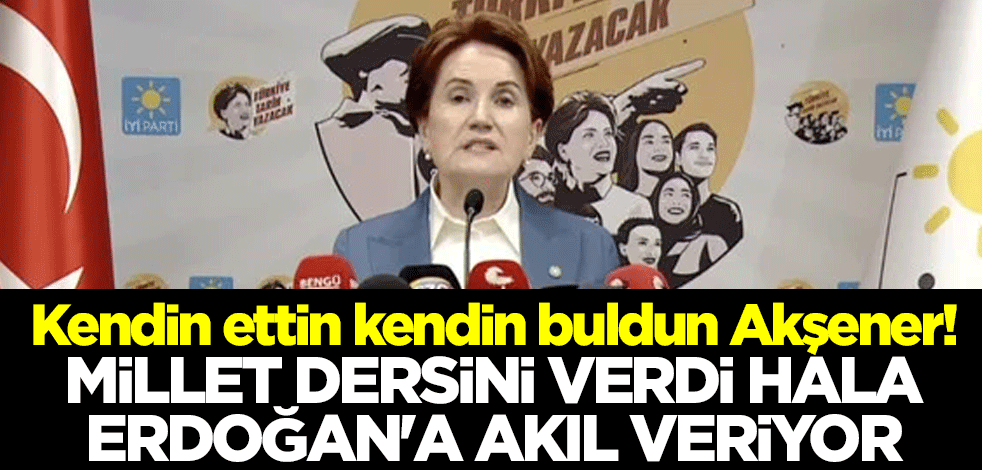 Kendin ettin kendin buldun Akşener! Millet dersini verdi hala Erdoğan'a akıl veriyor