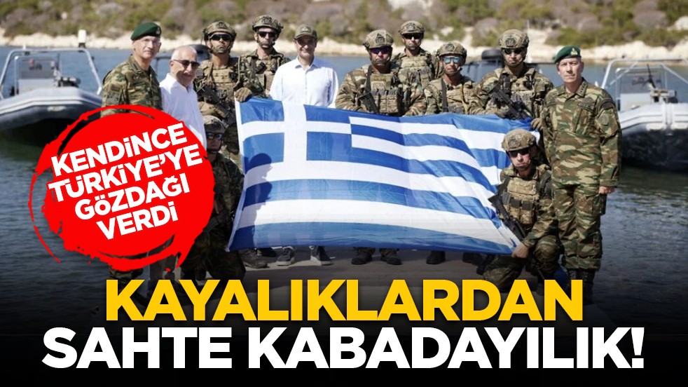 Kendince Türkiye’ye gözdağı verdi: Kayalıklardan sahte kabadayılık!