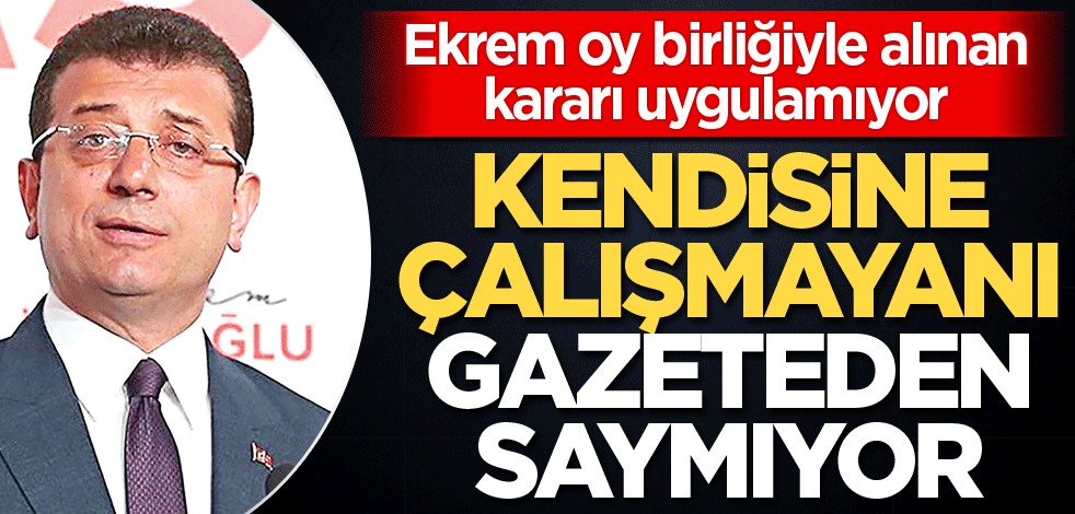 Kendine çalışmayanı gazeteden saymıyor