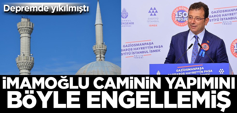 Kendini Antik Roma Hipodromu'na adayan İmamoğlu! Silivri'deki caminin onarımına böyle engel olmuş...