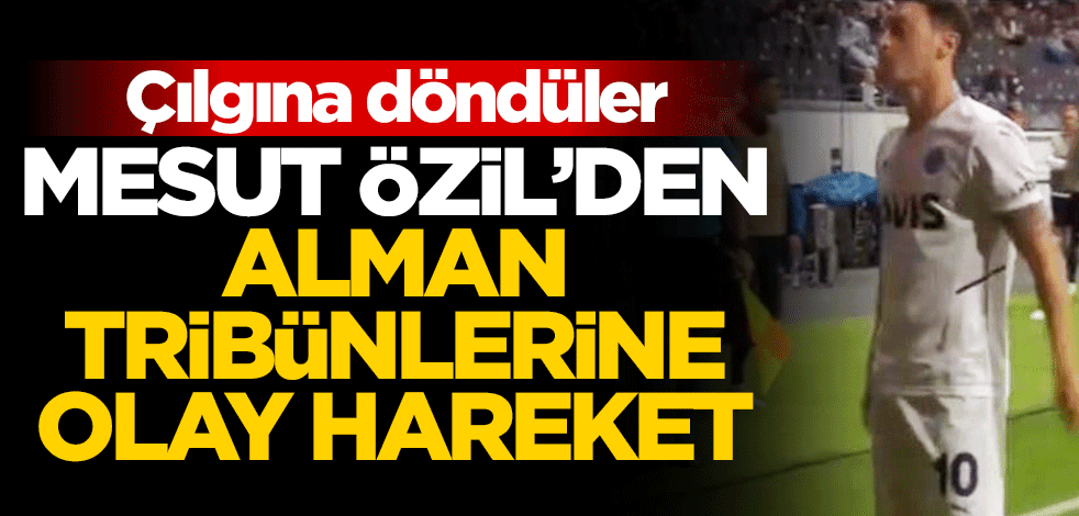 Kendisine yabancı madde atılan Mesut Özil'den Alman tribünlerine olay hareket