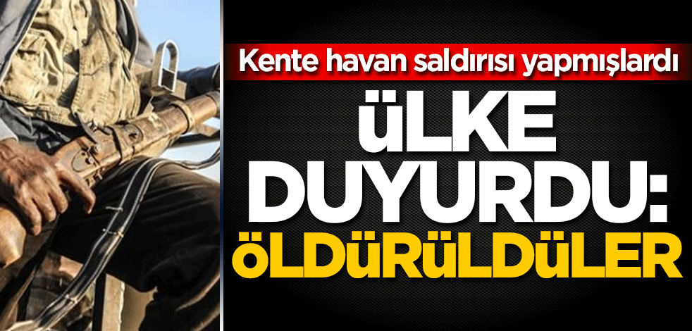 Kente havan saldırısı yapmışlardı! Ülke duyurdu: Öldürüldüler