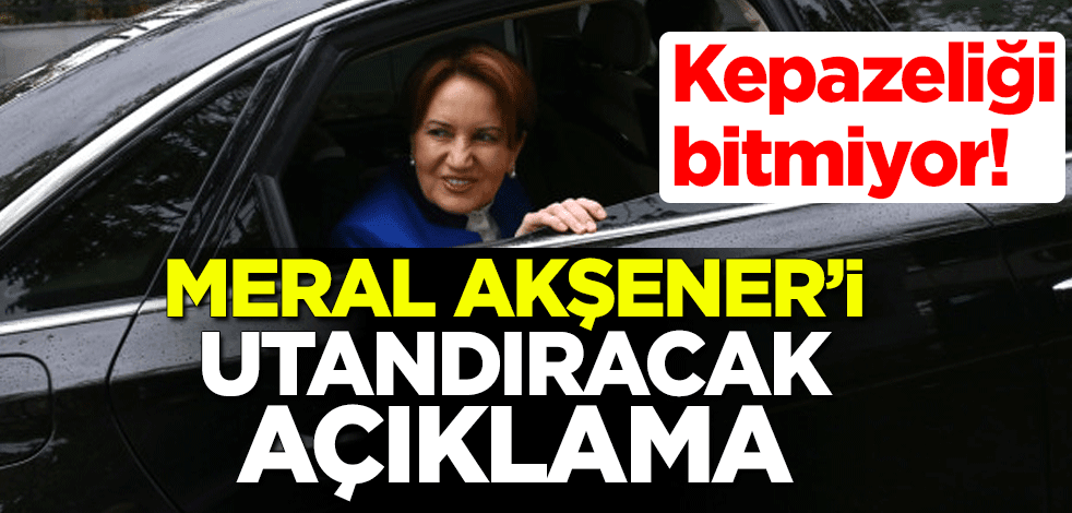 Kepazeliği bitmiyor! Akşener'i utandıracak açıklama