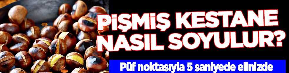 Kestane artık tezgahlarda: Pişmiş kestane nasıl soyulur? 5 saniyede elinizde