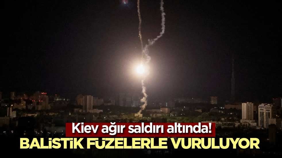 Kiev ağır saldırı altında! Balistik füzelerle vuruluyor