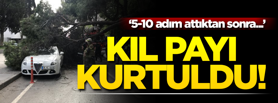 Kıl payı kurtuldu! Aracını terk ettiği an...