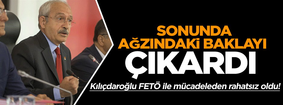 Kılıçdaroğlu FETÖ ile mücadeleden rahatsız oldu!