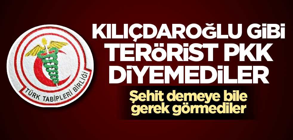 Kılıçdaroğlu gibi TTB de terörist PKK diyemedi