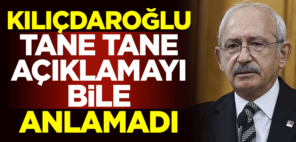 Kılıçdaroğlu tane tane açıklamayı bile anlamadı