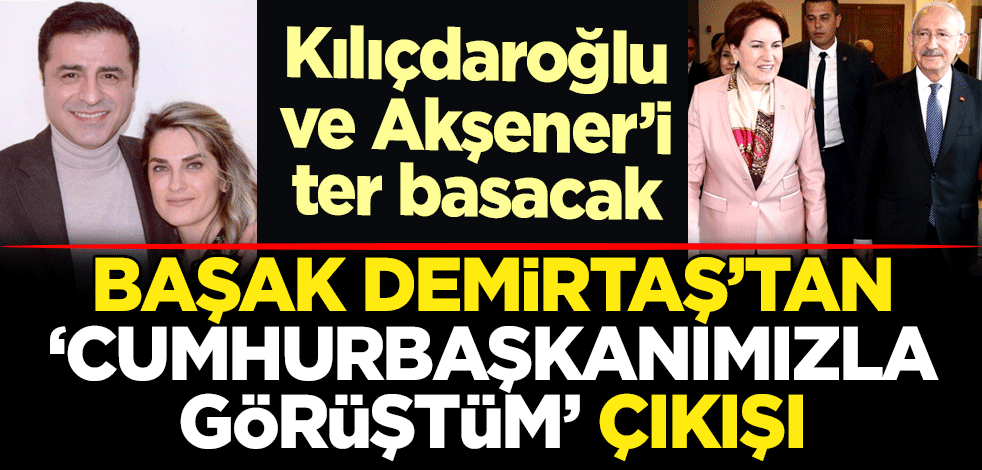 Kılıçdaroğlu ve Akşener’i ter basacak! Başak Demirtaş’tan 'Cumhurbaşkanımızla görüştüm' çıkışı