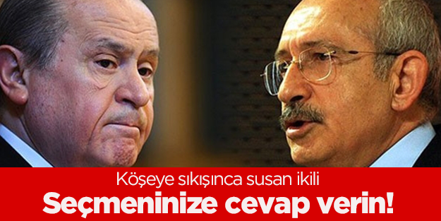 Kılıçdaroğlu ve Bahçeli'ye tepki yağıyor