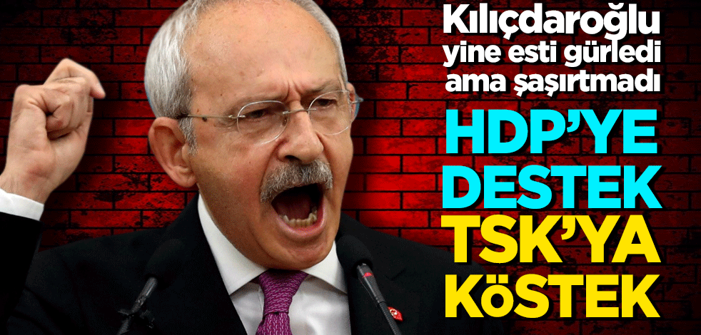Kılıçdaroğlu yine esti gürledi ama şaşırtmadı! HDP'ye destek TSK komutanlarına köstek